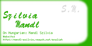 szilvia mandl business card